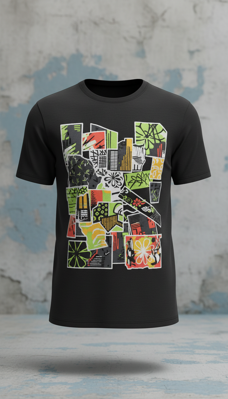 Layered Sketch Graphic T-Shirt